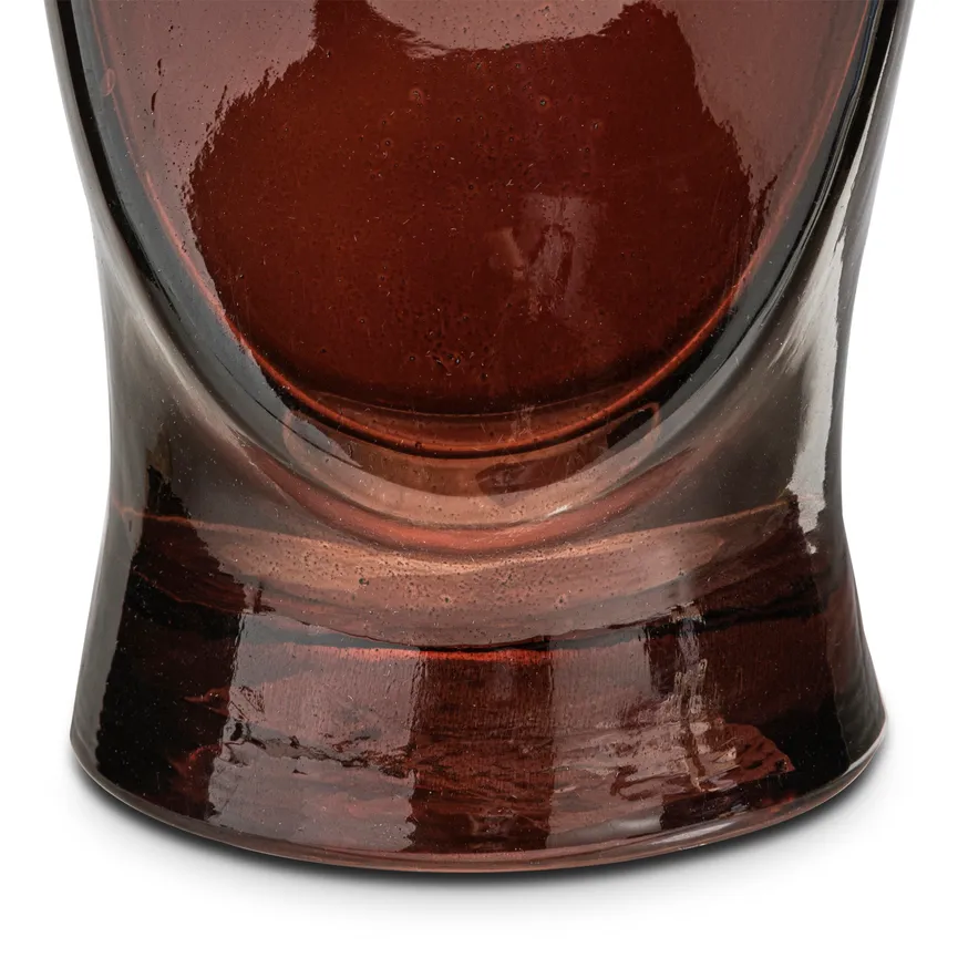 Vase "Gesicht" braun detail