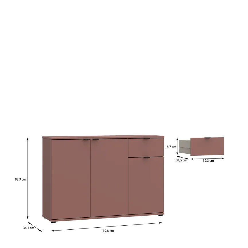 Kommode 3T/1S detail