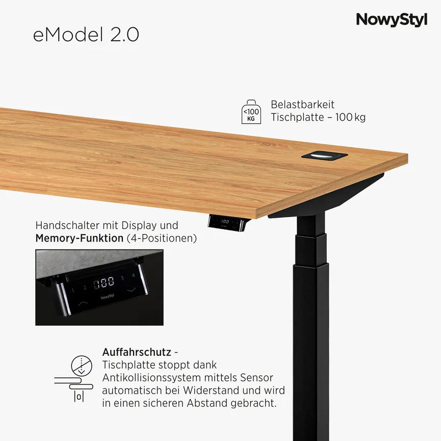 Schreibtisch Hickory Nachbild. detail