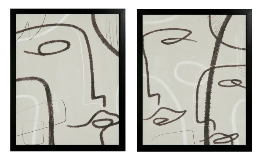 Leinwanddruck "Faces" 2-tlg. hauptaufnahme