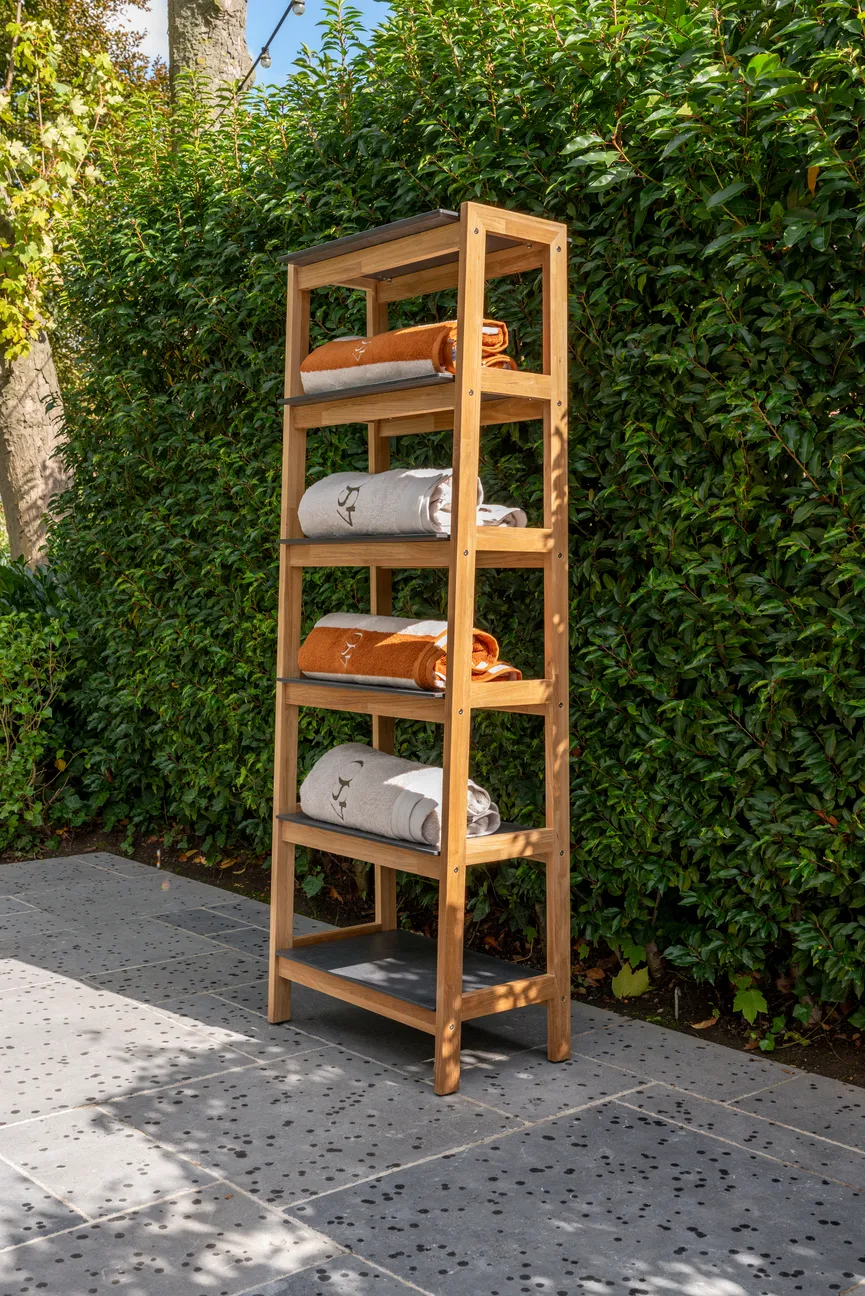 Regal Teak mit 6 Böden milieu