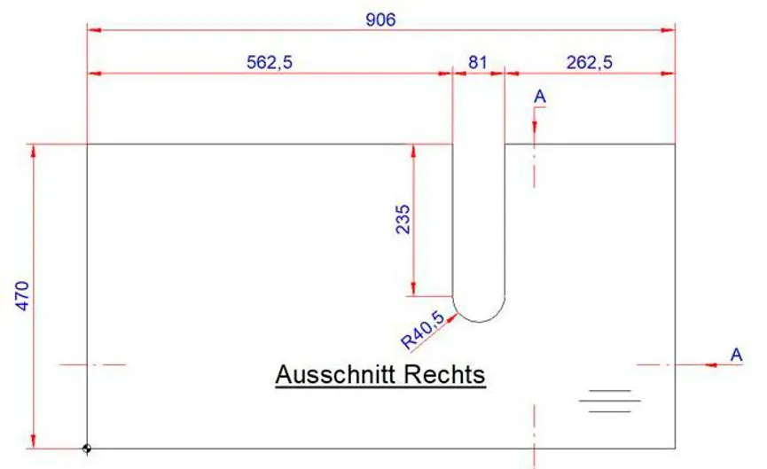 Waschtisch-Unterschrank 90 detail
