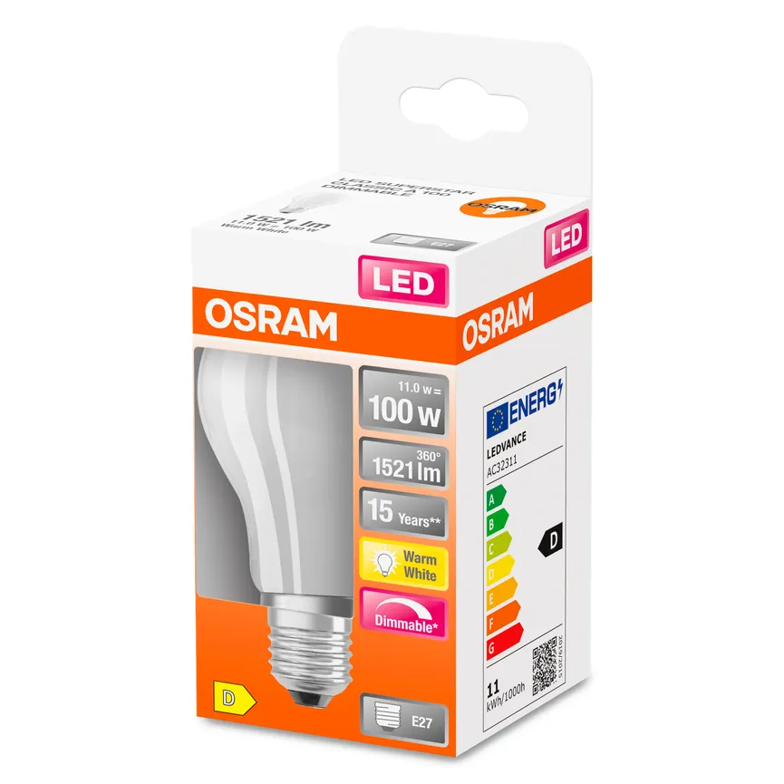 E27/11 Watt LED Birne dimmbar detail