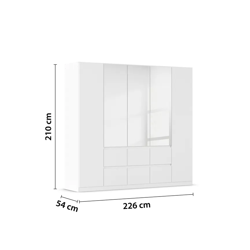 Drehtürenschrank 5-trg. detail
