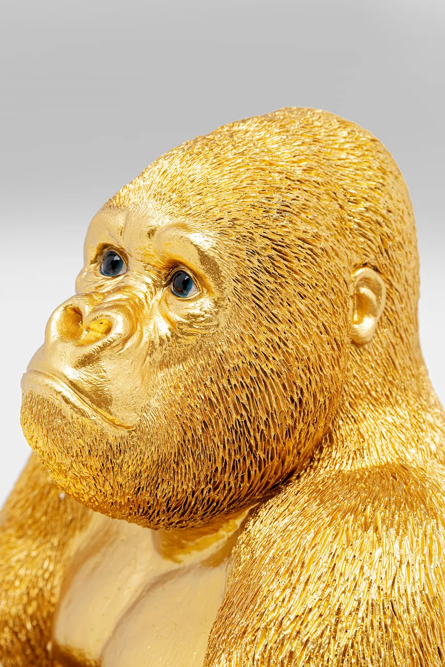 Figur "Gorilla Butler" gold detail