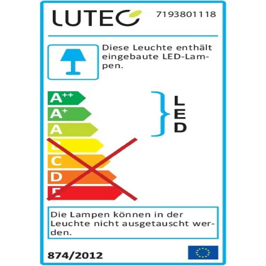 Außenstehleuchte "Cuba" energielabel