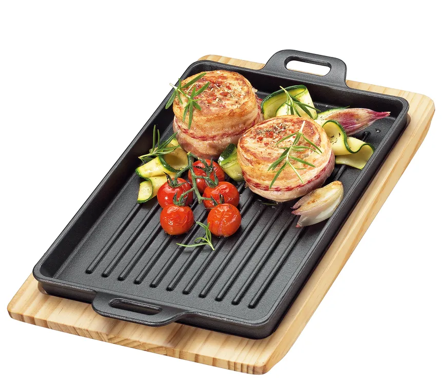 Grill-/Servierplatte eckig detail