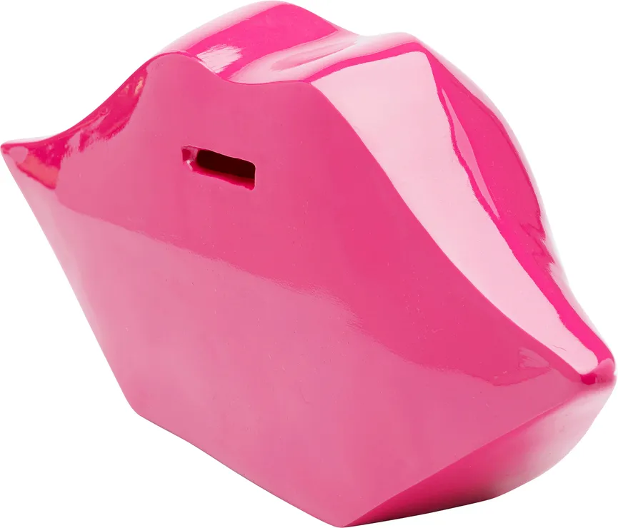 Spardose "Lips" pink detail