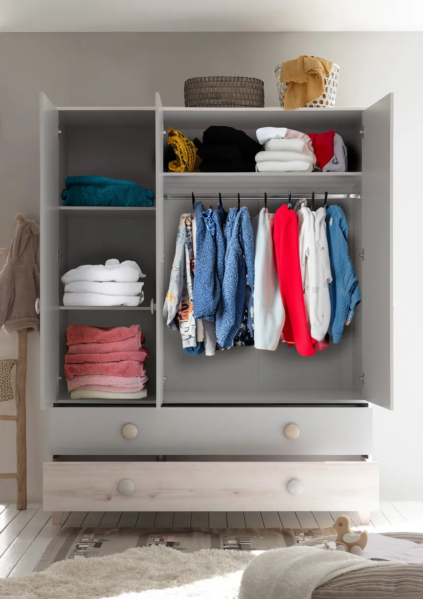 Kleiderschrank 3-trg. detail