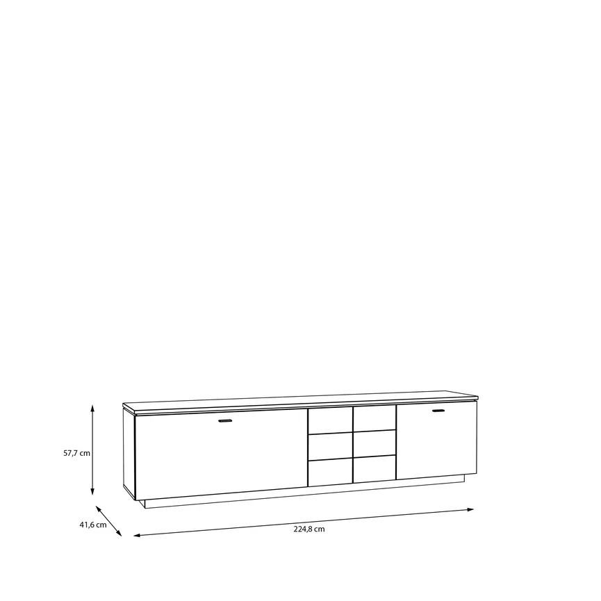 TV-Lowboard 3T/1K detail