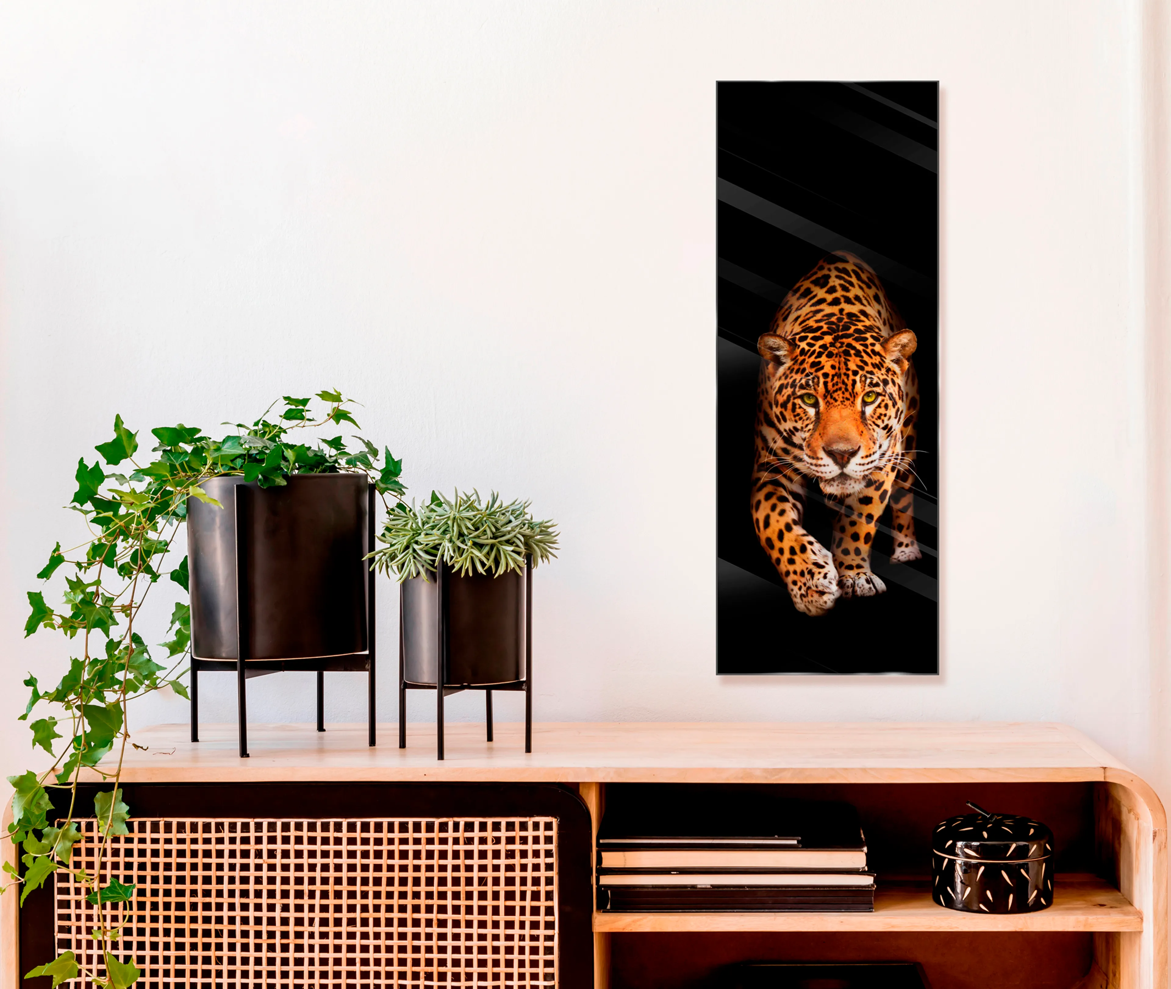 Glasbild 30 x 80 cm Panther II
