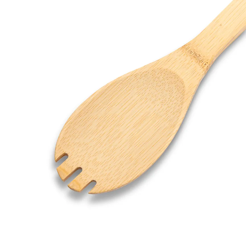 Salatbesteck Bambus natur 2tlg detail