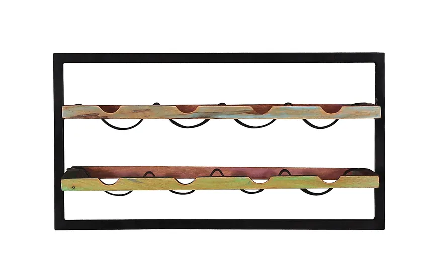 Wandregal 8 Flaschen detail