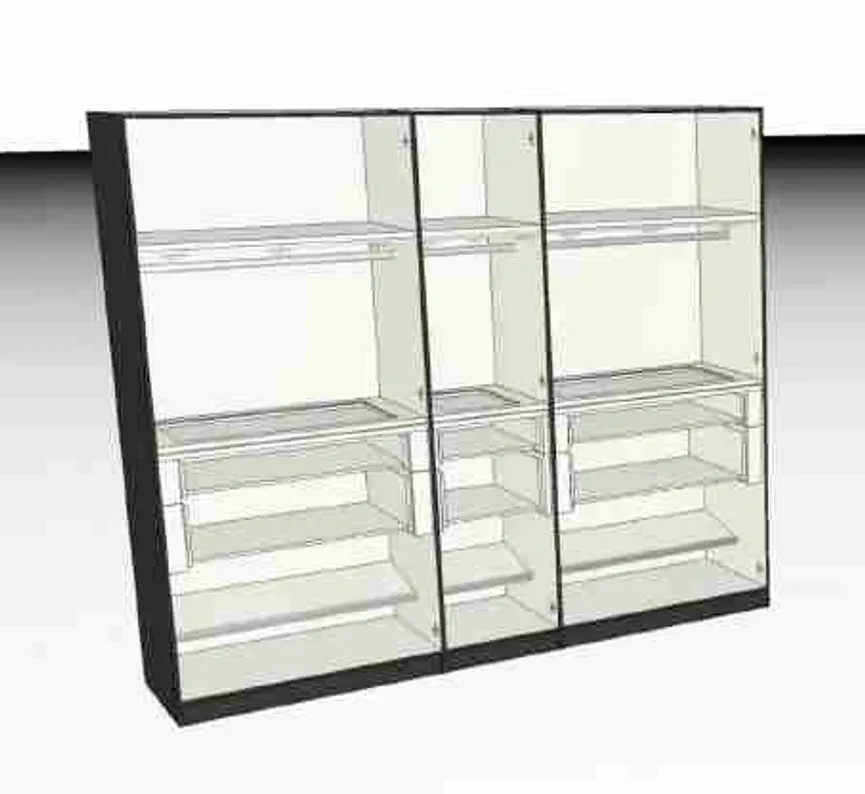 Drehtürenschrank 5-trg. detail