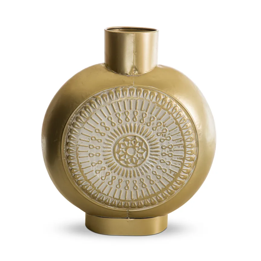 Vase "Rund" M gold detail