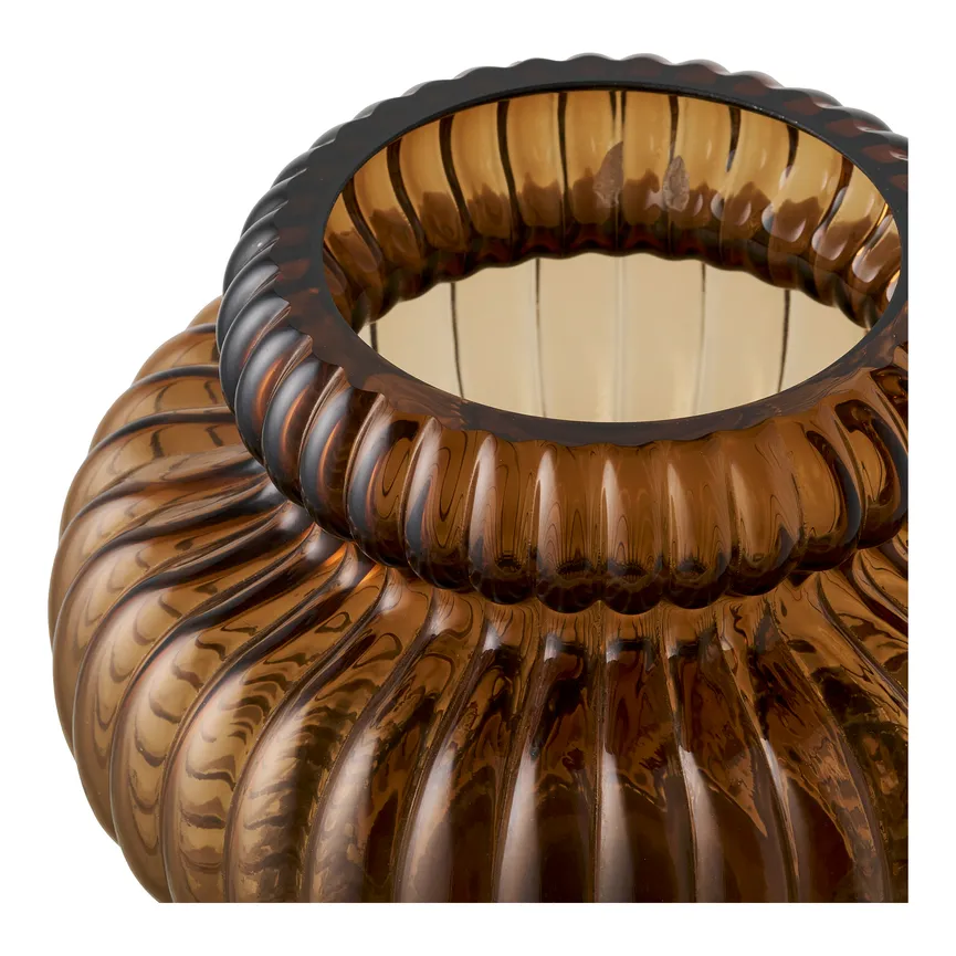 Vase "Vase" geräuchertes braun detail