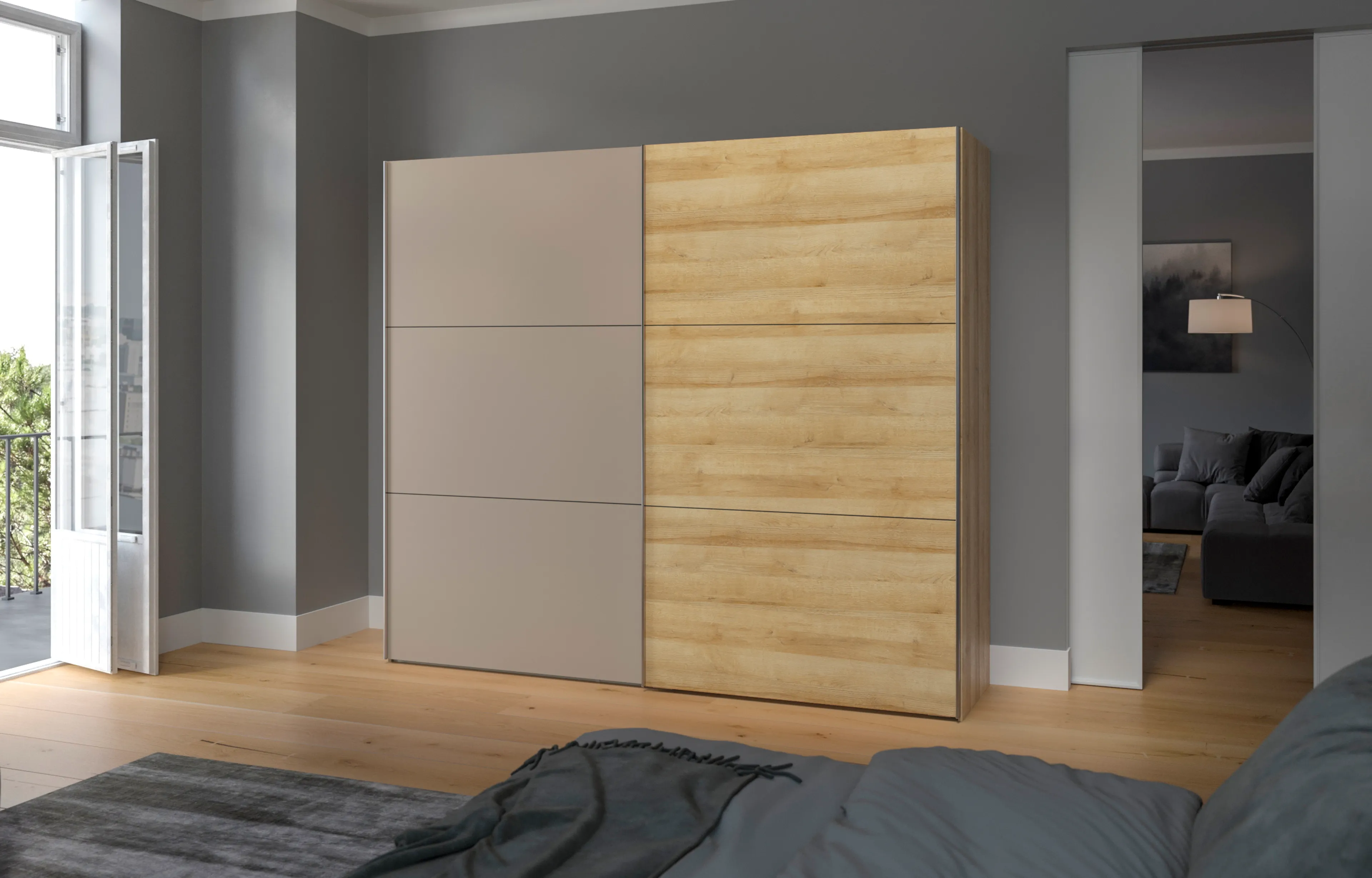 Schwebetürenschrank Slideline 253 x 220 cm