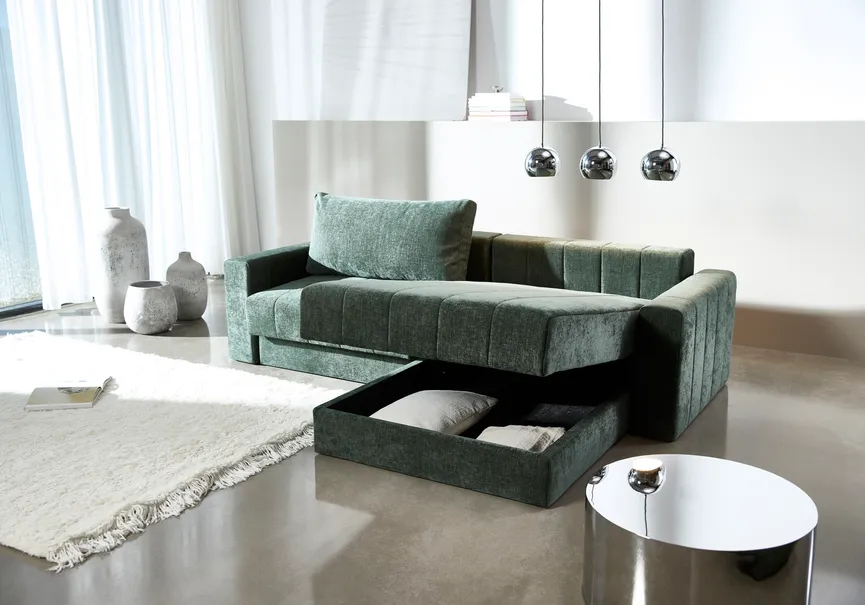 Schlafsofa Lounger + Armlehnen detail