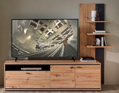 TV-Lowboard mit Wandregal