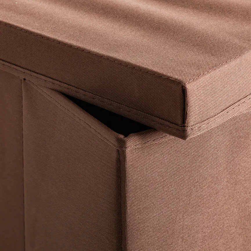 Aufbewahrungsbox dunkelbraun detail