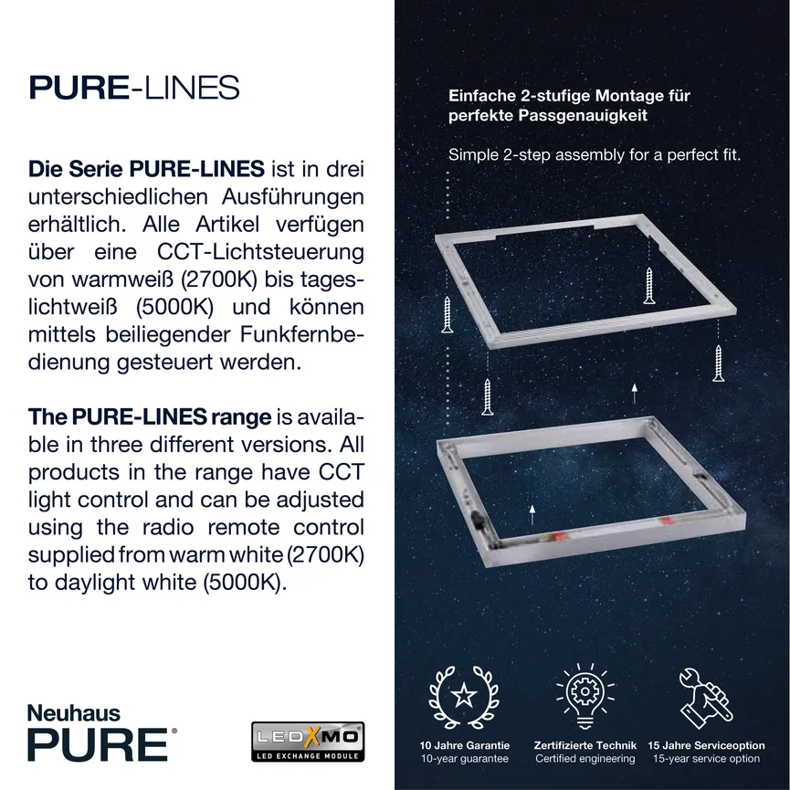 Deckenleuchte "PURE-Lines" detail