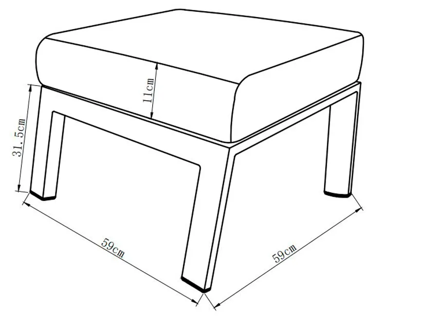 Hocker Blau detail