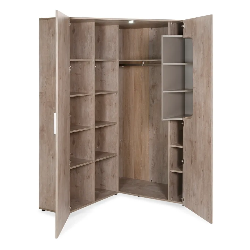 Eck-Kleiderschrank 2-trg. detail