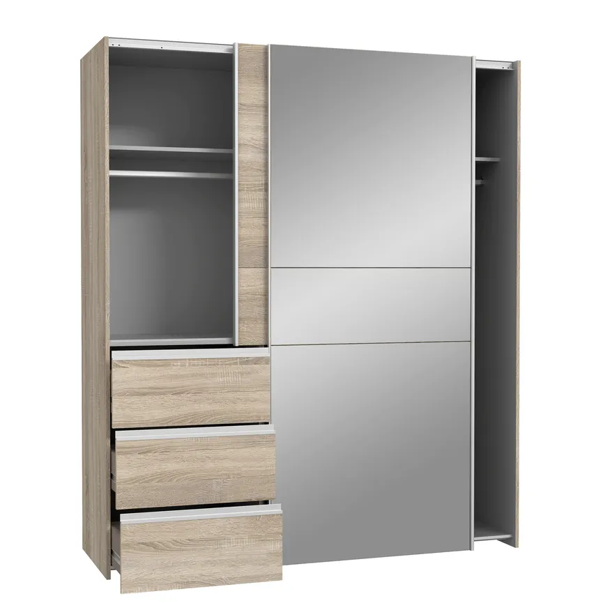 Schwebetürenschrank 2-trg. detail