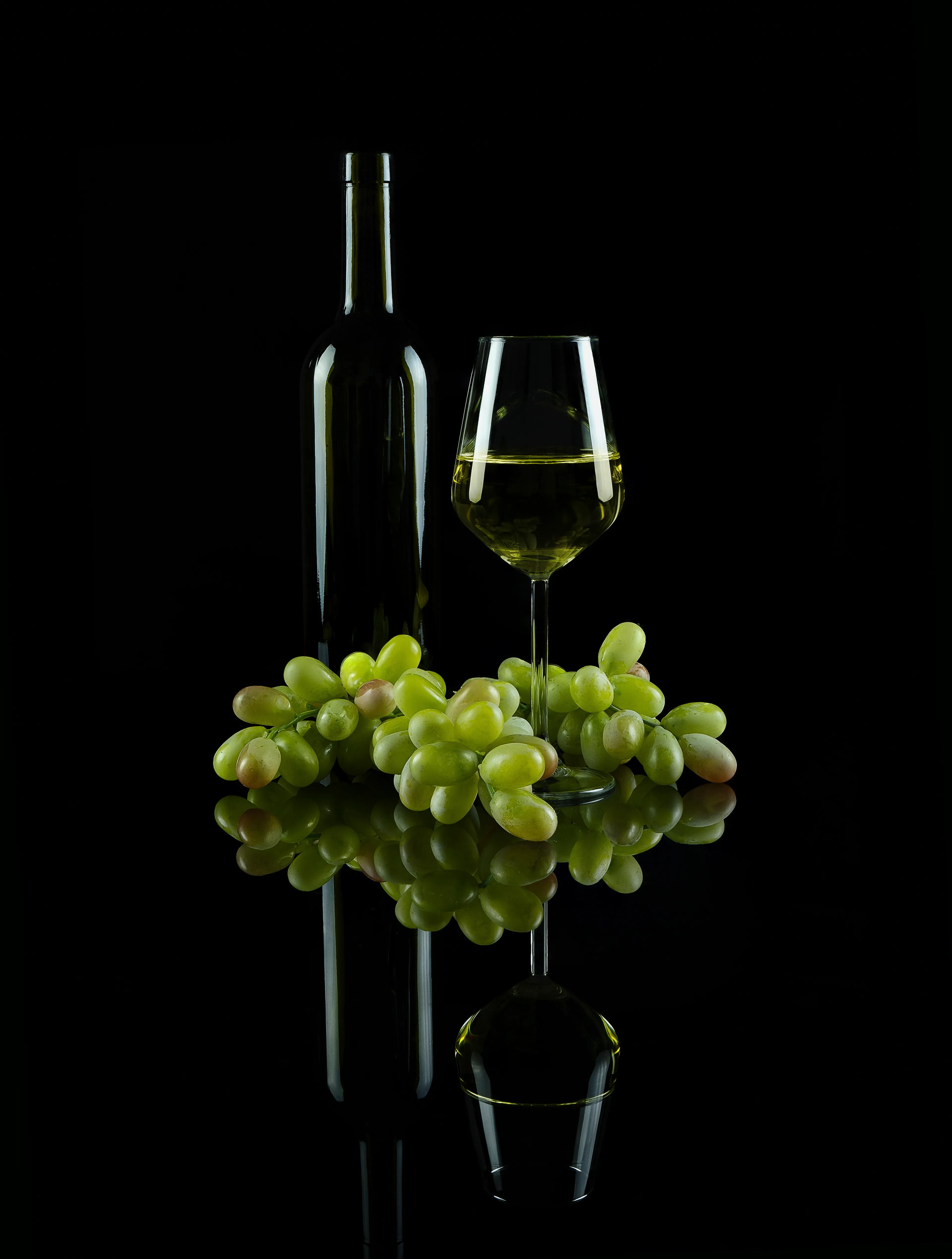 Glasbild 30 x 40 cm White Wine III
