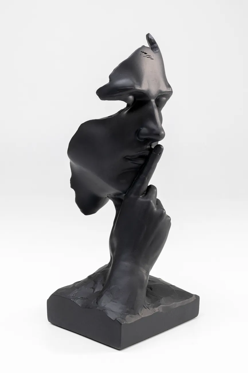 Figur "Quiet Face" schwarz detail