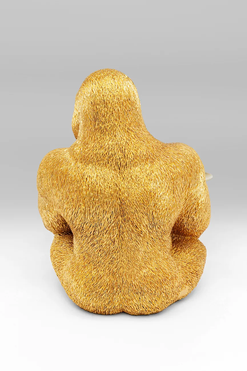 Figur "Gorilla Butler" gold detail