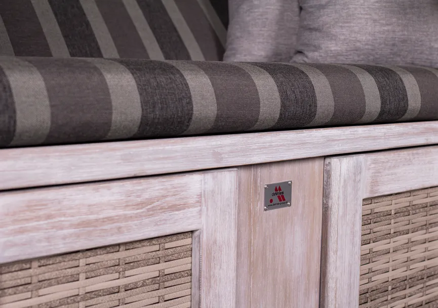 ** Strandkorb Weiß Kubu detail