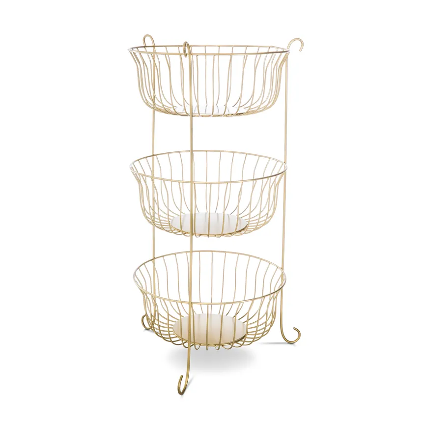 Etagere 3-stöckig gold hauptaufnahme