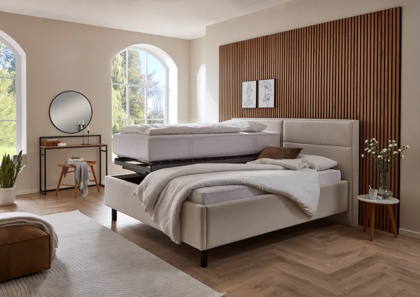 Polsterbett mit Lift-Funktion detail