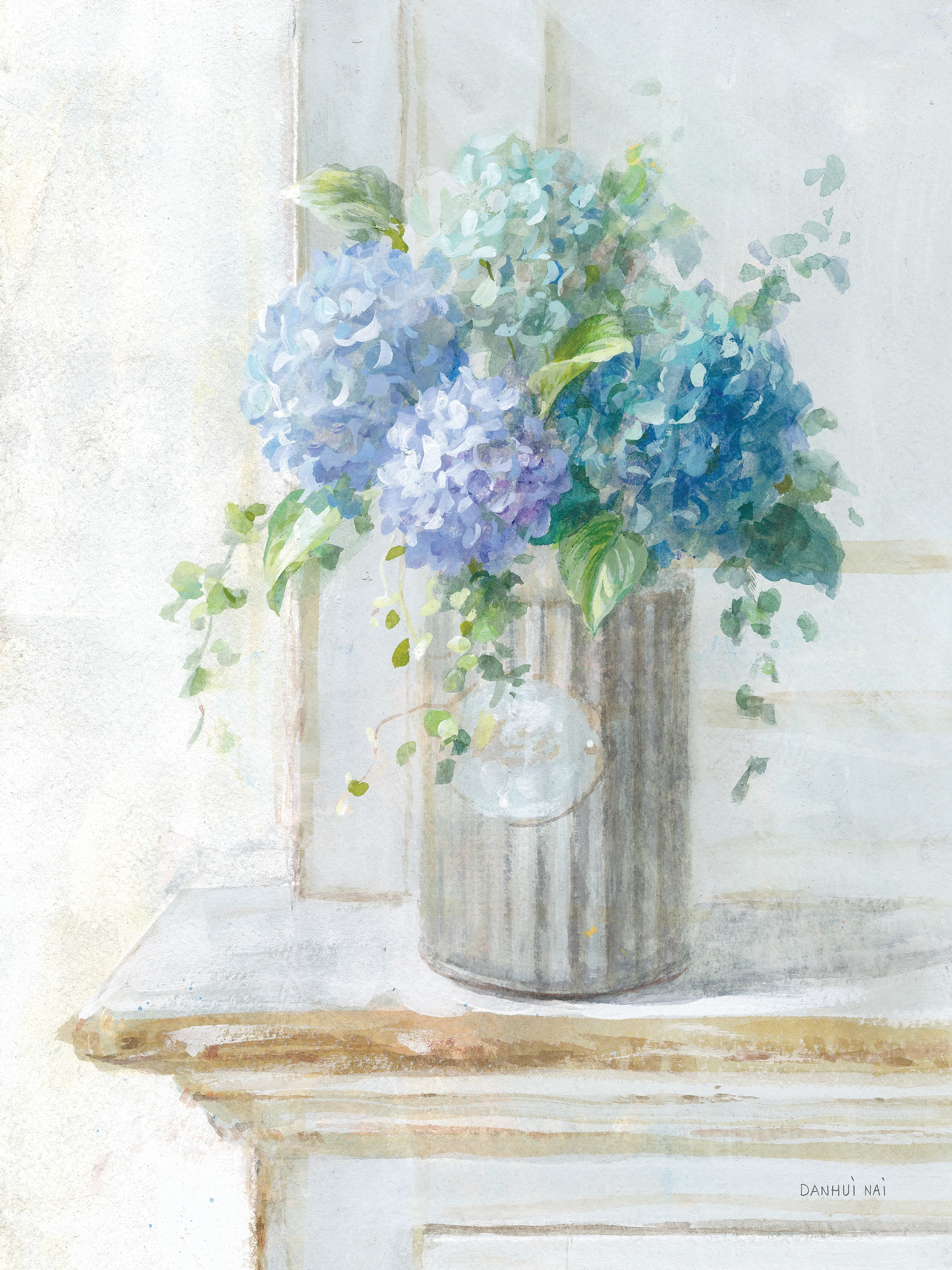 Wandbild 30 x 40 cm Morning Hydrangeas I