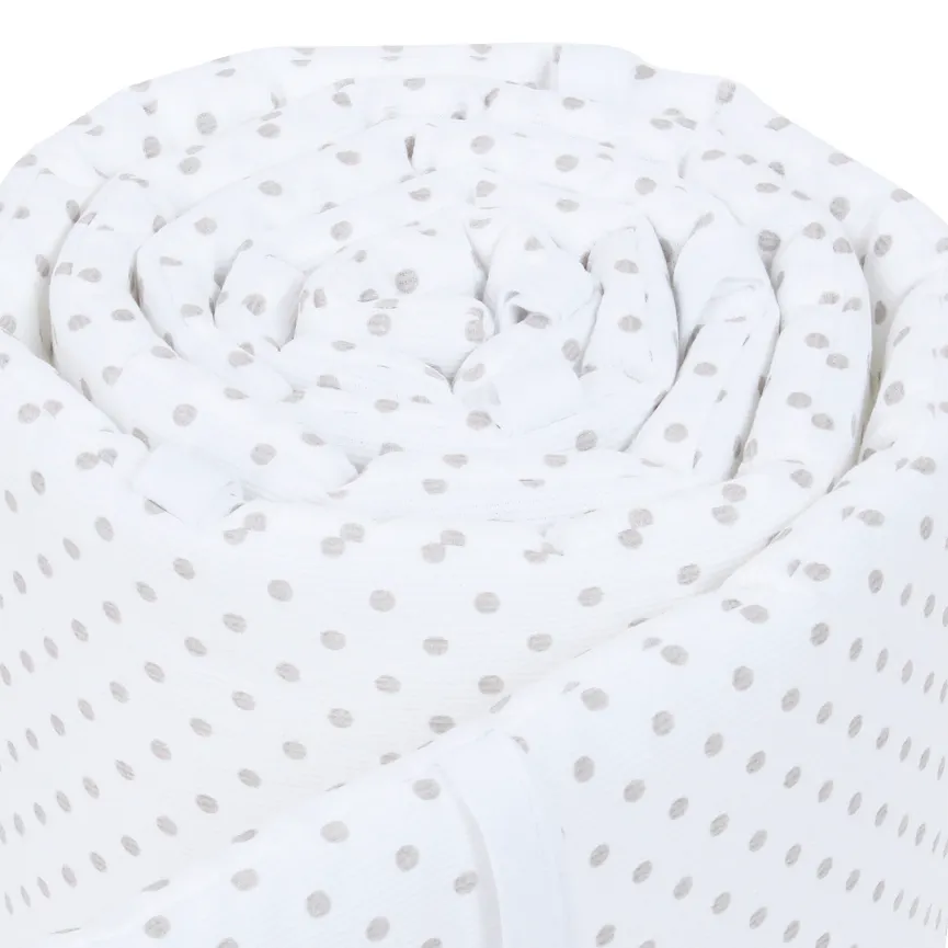 Nestchen weiß Punkte perlgrau detail