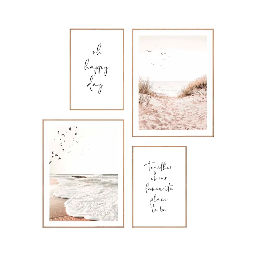 Bild gerahmt  4er-Set hauptaufnahme