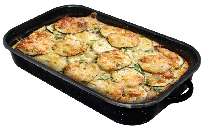 Brat-u.Auflaufform emailliert detail