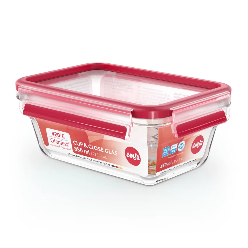 Dose rechteckig 0.85 L Glas hauptaufnahme