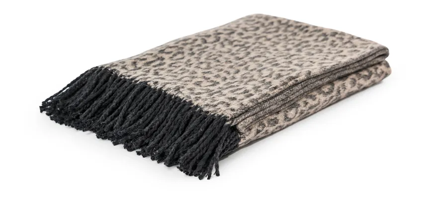 Plaid Giza taupe hauptaufnahme