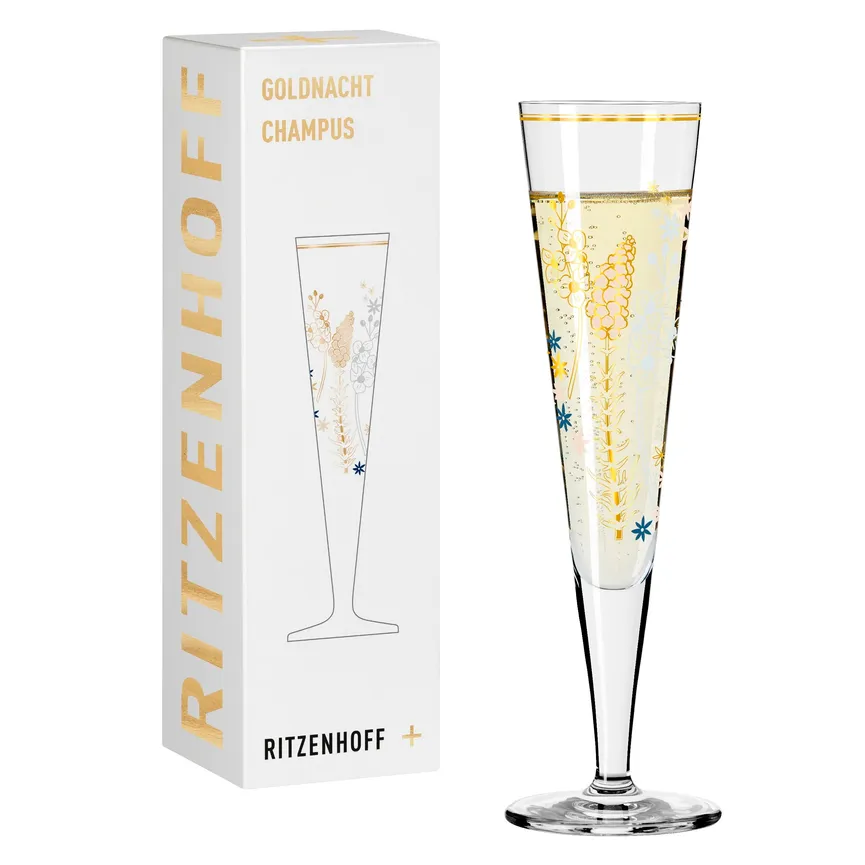 Champagnerglas "Goldnacht" detail