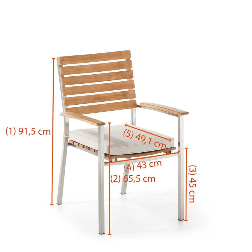 ** Sessel inkl. Auflage natur dimensionsmarker