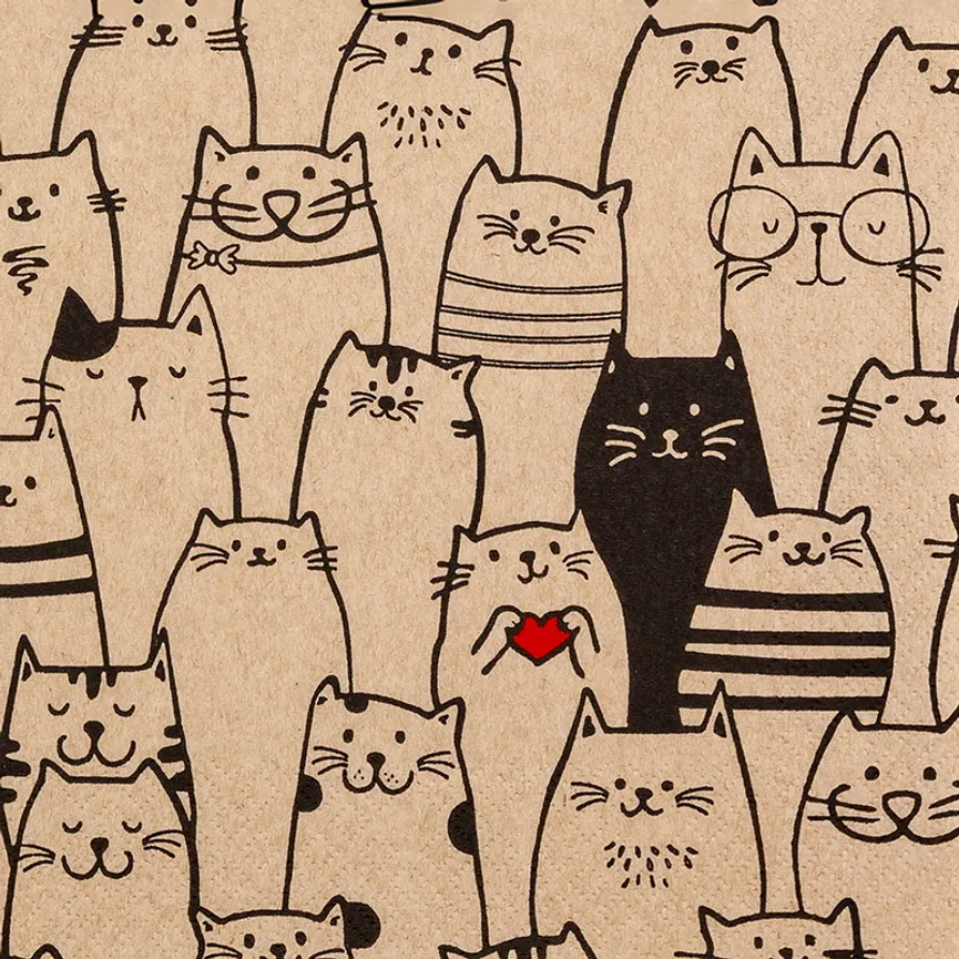 Serviette "Comic Cats" hauptaufnahme
