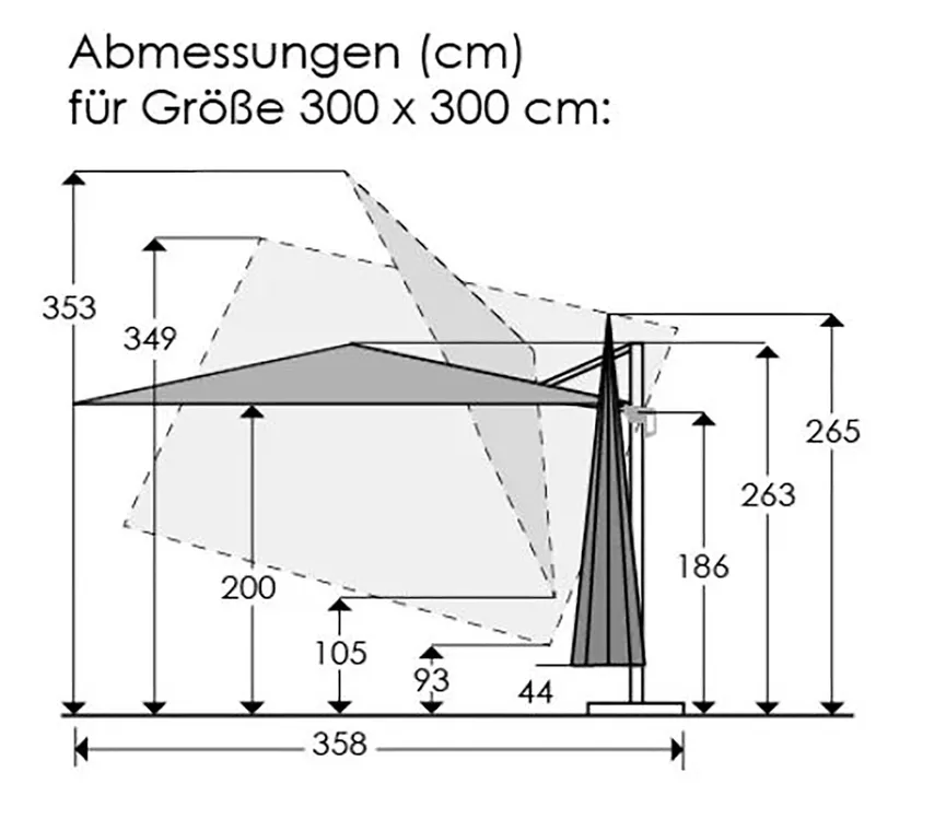 ** Twist Ampelschirm quadr. detail