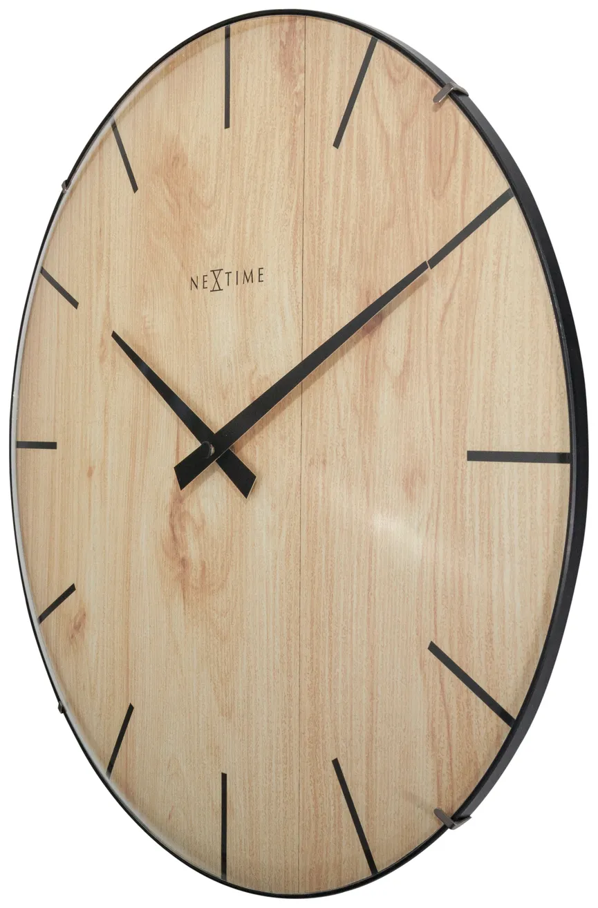 Quarzwanduhr "Edge Wood Dome" detail