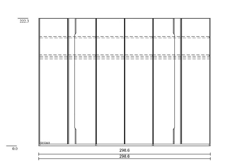 Drehtürenschrank 6-trg. detail