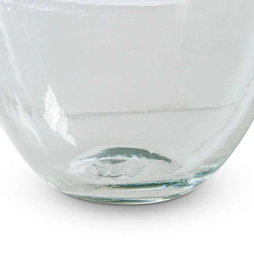 Teelichtglas oval transp.weiß material_farbe