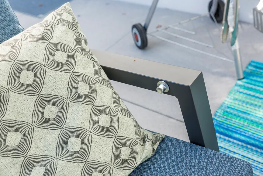 Loungesofa blau detail