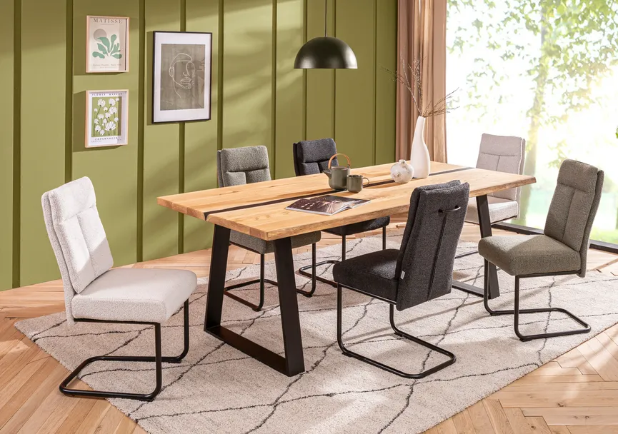 Esstisch Trapez Baumkante milieu