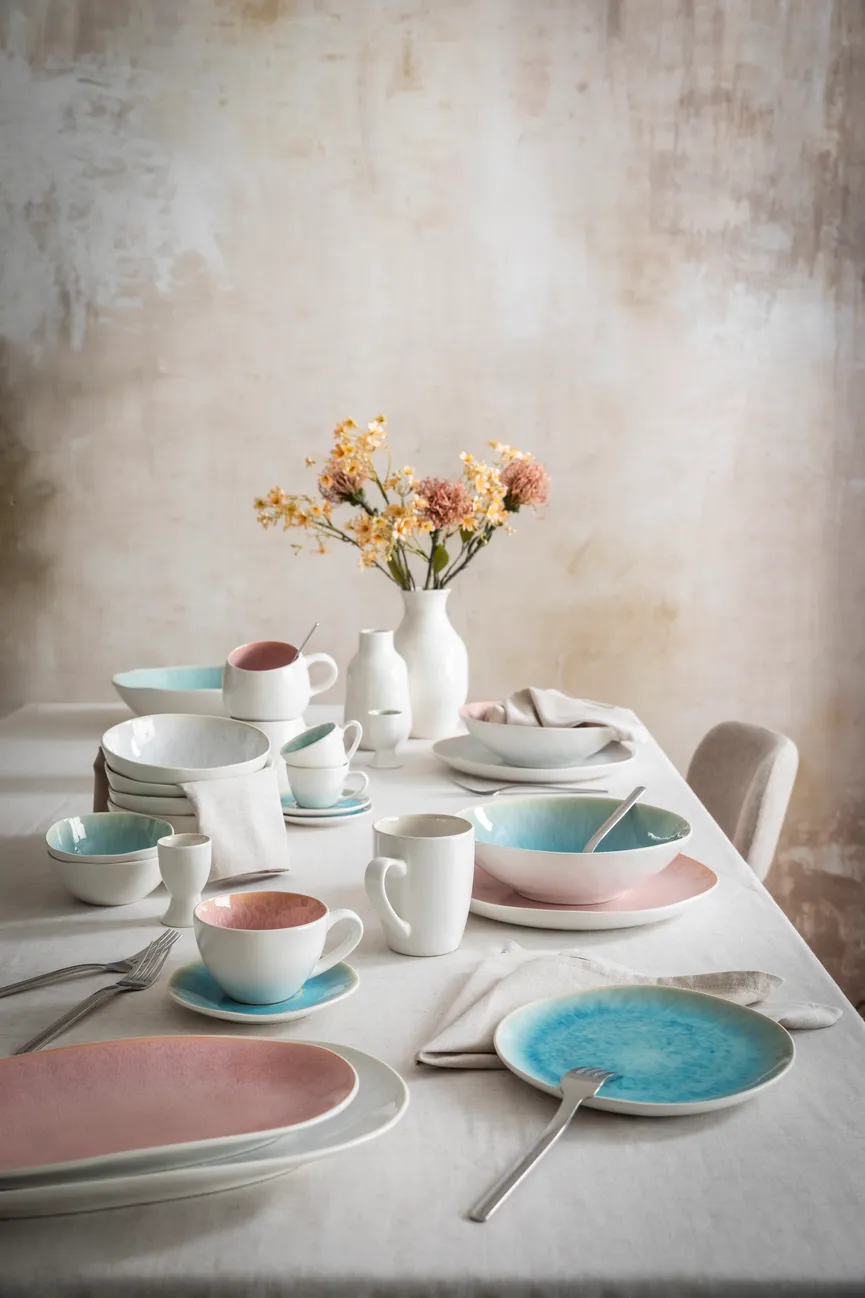 Eierbecher "Antonia" blau milieu